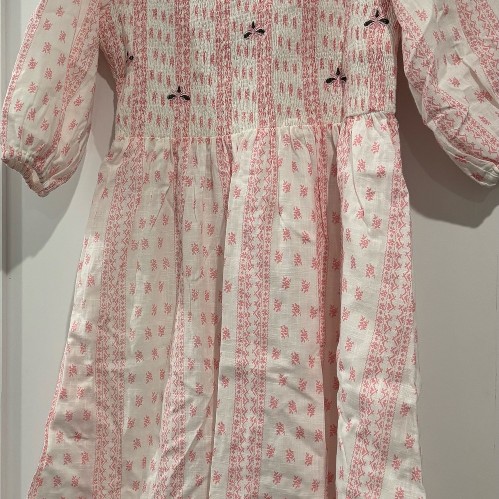 Adorable Pink Patterned Kids Dress